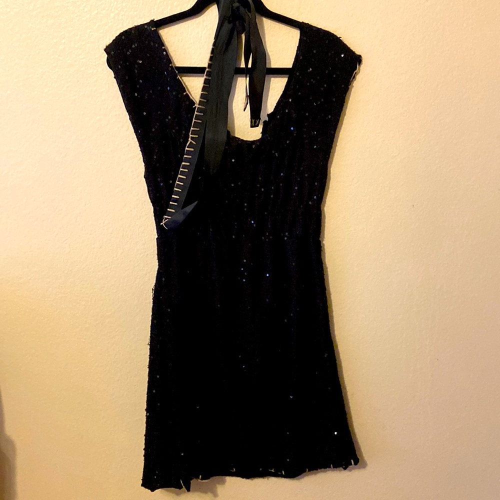 Vintage 90s FORLA PARIS Knit & Sequences Designer Dress